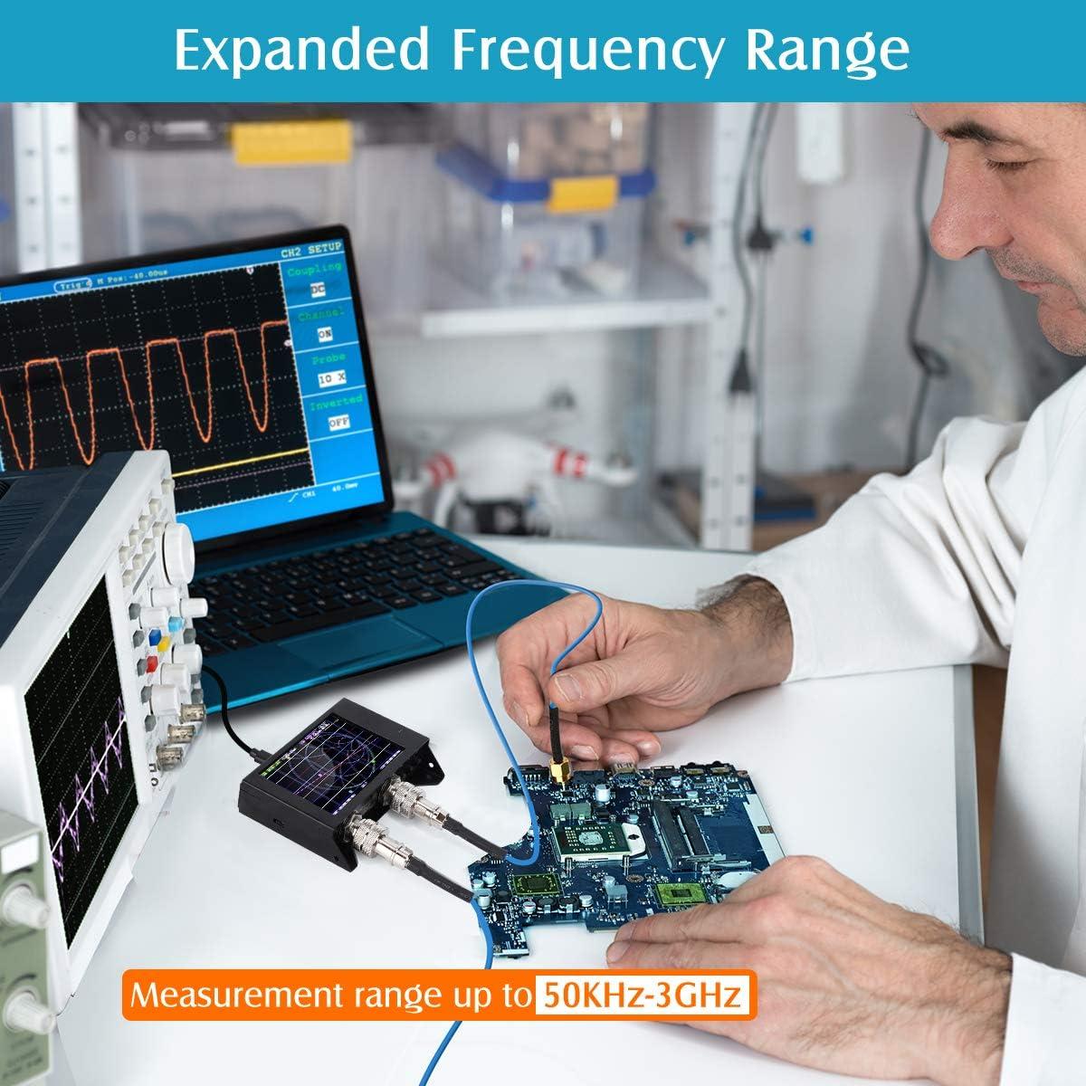 imageNanoVNA SAA2N VNA Antenna AnalyzerSEESII 50KHz 3GHz Vector Network Analyzer with Bag ampamp Testboard Kit4quot inch LCDHF VHF UHF Measuring S Parameters Voltage Standing Wave Ratio Smith ChartWith Testboard Kit