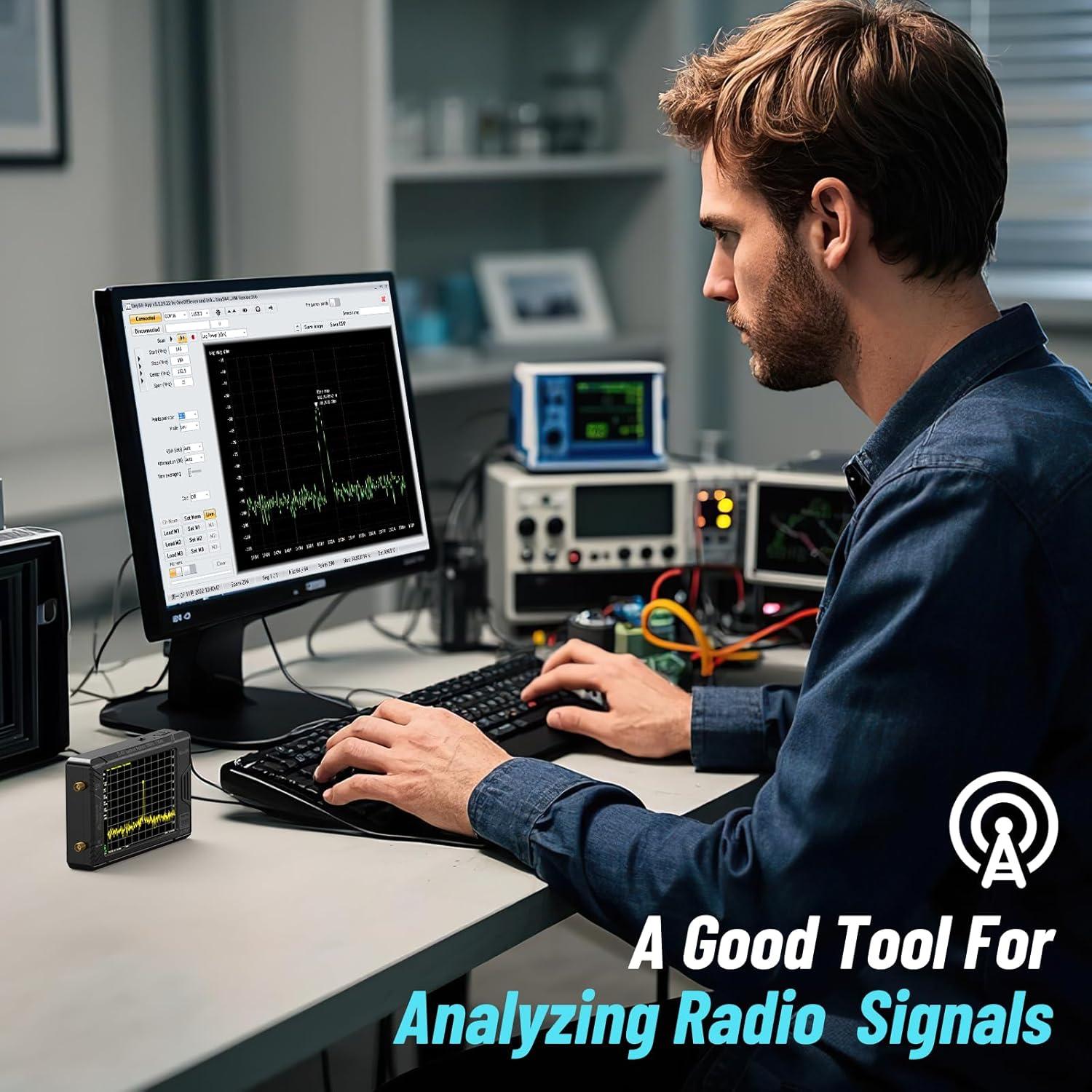 imageSeeSii TinySA Ultra ZS407 73GHz Spectrum Analyzer 2025 Upgraded 4 Inch HW V054 100kHz73GHz Handheld Tiny Frequency Analyzer 2in1 RF Signal Generator 100kHz to 900MHz MFHFVHF UHF73GHz ZS407