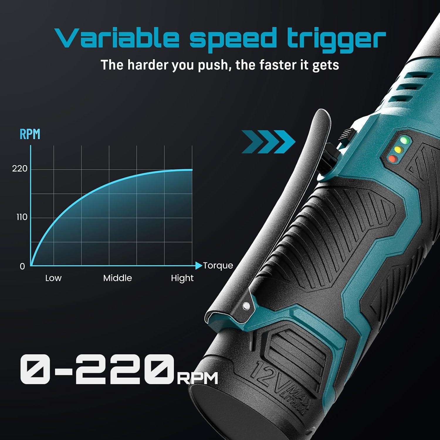 imageSeesii Extended Cordless Electric Ratchet Wrench 38quot 40 Ftlbs Torque 6quot Long Neck 220RPM 2 Pack 20Ah Battery Fast Charger 14 Drive Adapter 7 Sockets for Car Repair DIY