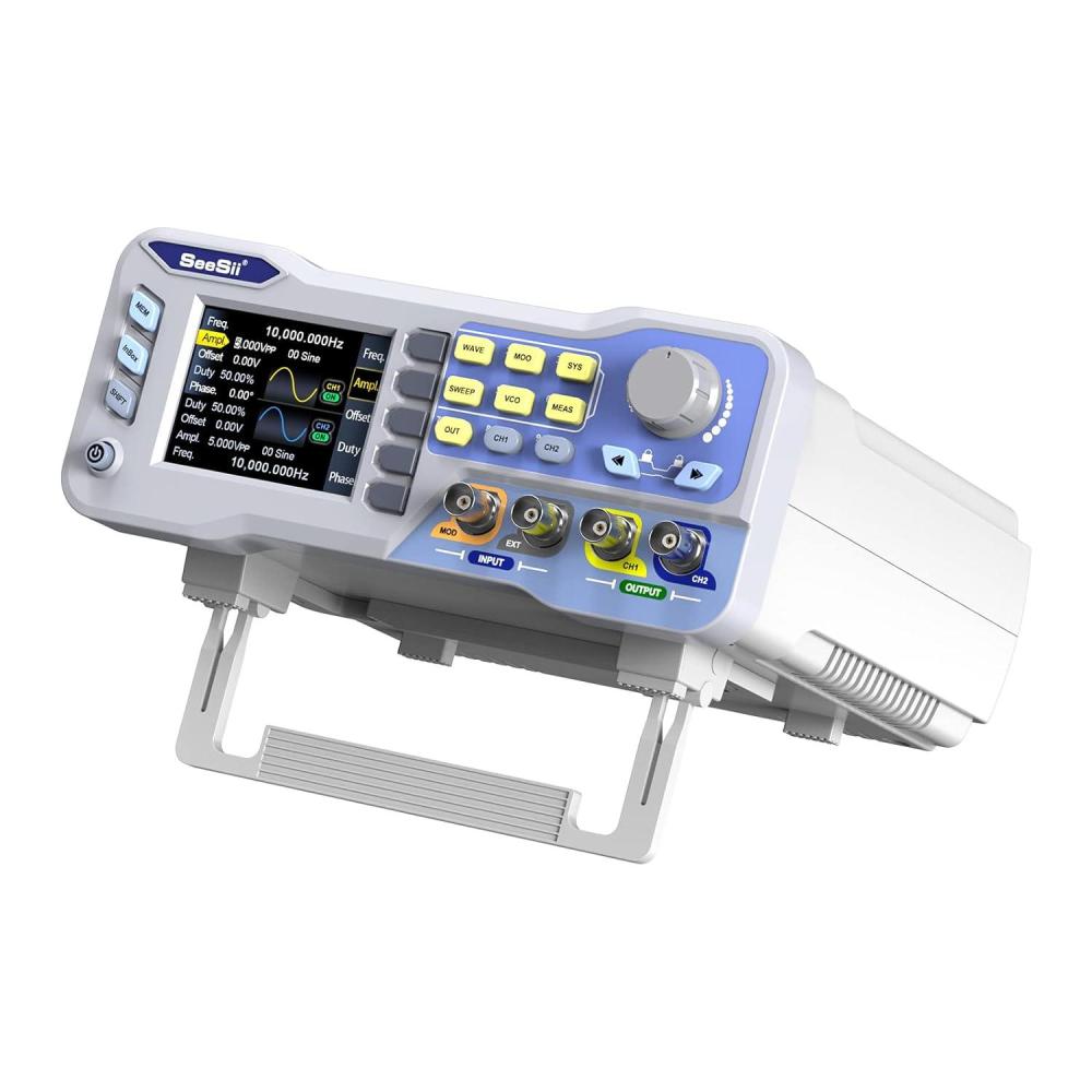 imageProfessional Upgraded 15MHz DDS Signal Generator Counter Seesii 24Inch LCD Display High Precision 200MSas DualChannel Arbitrary Waveform FG615 Function Generator Frequency Meter80MHz