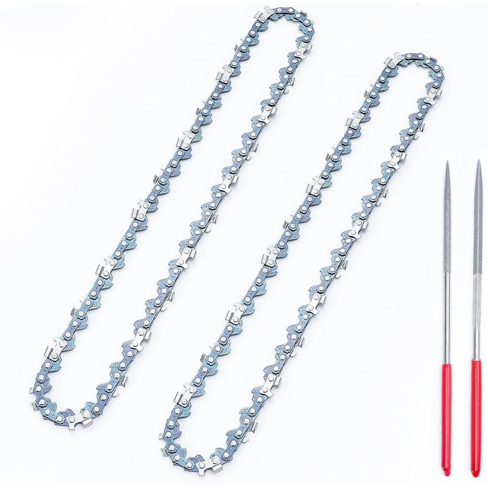 imageSEESII 8 Inch Chainsaw Chain 2 Pack with Sharpening Kit  14quot LP 043quot Gauge 47 Drive Links Compatible with SEESII DL07PS810 DocSmart CS08B and More2 Pack 8 Inch 47DL