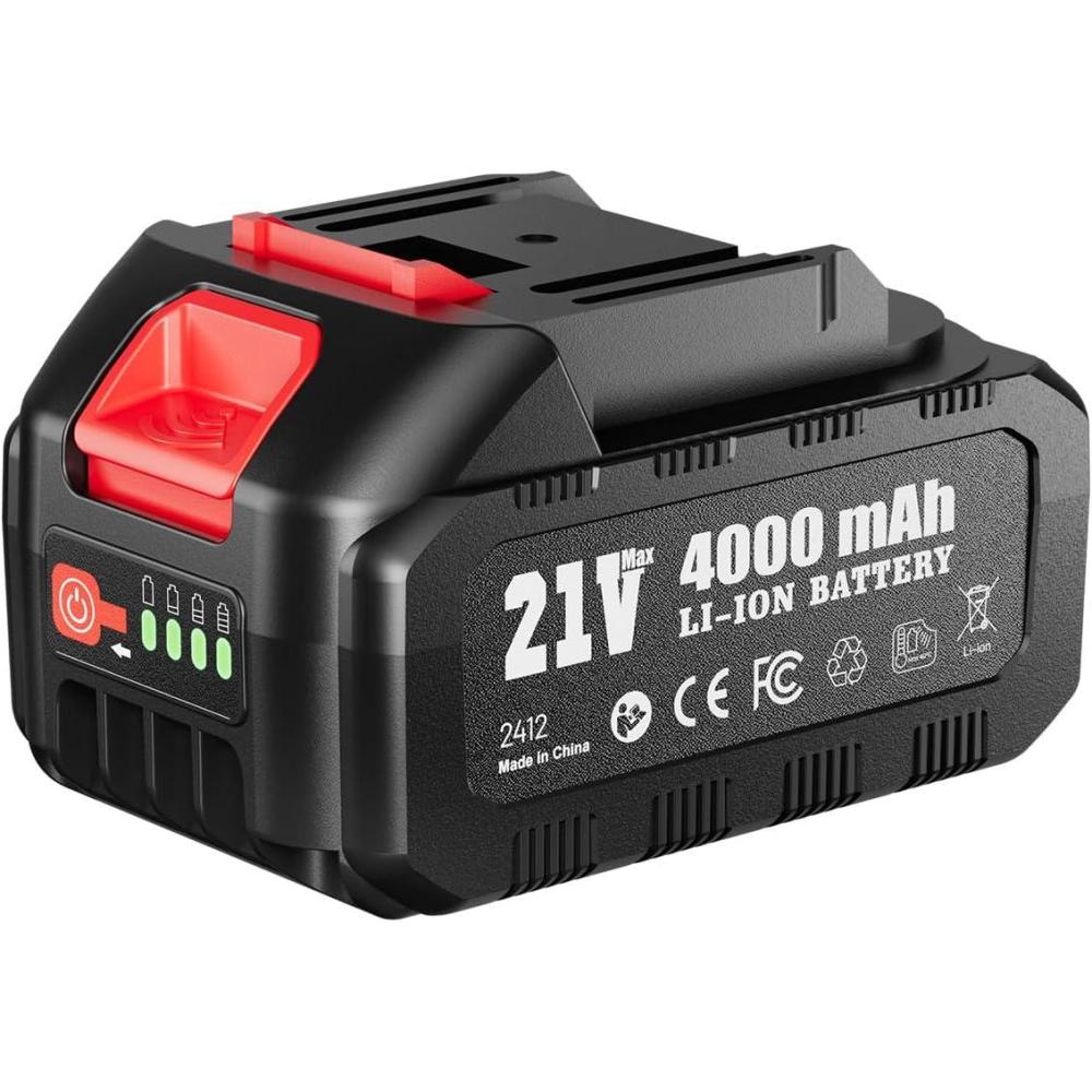 imageSEESII Upgraded 1PCS 21V 4000mAh Replacement Battery Compatible with SEESII Tools Impact Wrench Mini Chainsaw