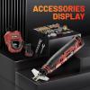 Cordless Chainsaw Sharpener[2024 Upgrated],Seesii 41pcs Battery Powered Chainsaw Sharpen Kit w/ 3 Size TITANIUM PLATED Chain saw Files,6 Speed Adjustable,Multi-Function Electric Blade Sharpening Wheel