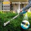 SEESII 20″ Cordless Hedge Trimmer: 20V Electric Bush Trimmer – Dual 4.0Ah Batteries, Dual-Action Blade, 0.71″ Blade Gap, Rotatable Handle, Lightweight Handheld Grass Shrub Clipper for Garden Yard(Cordless Hedge Trimmer)