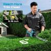 SEESII 2-in-1 Brushless Hedge Trimmers: Cordless Grass Shears with Dual 2.0 Ah Batteries, 6″ Electric Bush Shrub Trimmer with Dual Action Blade, Handheld Grass Cutter for Yard Garden, Lawn Pruning