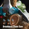 SEESII 2-in-1 Pole Saws for Tree Trimming: Electric Mini Chainsaw 6 Inch Cordless, 2 x 4000mAh Batteries Tree Pruner, Brushless Chain Saw with Extension Pole for Limb Branch Cutter,16Ft Reach