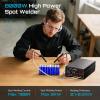 SEESII Battery Spot Welder: 9600mAh Cordless Battery Welder, 0.1-0.25mm Nickel Strip Compatibility, LCD Display, 10-90 Adjustable Gears, Foot Pedal Control, for Battery Packs DIY & Repair