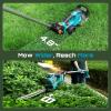 SEESII Brushless Pole Hedge Trimmers: 2-in-1 Cordless Grass Shears & 6″ Electric Bush Trimmer for Yard – Telescoping Pole, Dual 2.0 Ah Batteries, Handheld Grass Cutter for Tree & Shrubs Lawn Pruning