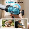 SEESII Cordless Caulking Gun, 21V Battery Powered Caulk Gun, Electric Caulking Gun w/2 x 2.0Ah Batteries, 9Pcs Caulk Remover Tool, LED Light, Auto Retract for Filling, Sealing (Blue)