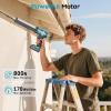 SEESII Cordless Caulking Gun, 21V Battery Powered Caulk Gun, Electric Caulking Gun w/2 x 2.0Ah Batteries, 9Pcs Caulk Remover Tool, LED Light, Auto Retract for Filling, Sealing (Blue)