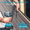 SEESII Cordless Impact Driver Kit, 21V Max Torque 1590 In-lbs(180 N.m) Impact Driver Set with Two 2.0 Ah Batteries, 1/4″ Hex Chuck Power Impact Driver w/ 20 Pcs Drill Bits, 0-2500 RPM Variable Speed