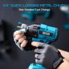 SEESII Cordless Impact Driver Kit, 21V Max Torque 1590 In-lbs(180 N.m) Impact Driver Set with Two 2.0 Ah Batteries, 1/4″ Hex Chuck Power Impact Driver w/ 20 Pcs Drill Bits, 0-2500 RPM Variable Speed