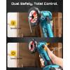 SEESII Cordless Mini Angle Grinder: 3-Inch Brushless Angle Grinder 19000 RPM with 2pcs 21V 2.0Ah Batteries, 7pcs Cutting Discs, 210W Power Electric Grinder Tool for Metal Wood Polishing Rust Removal(21V/2X 2.0AH Battery)