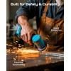 SEESII Cordless Mini Angle Grinder: 3-Inch Brushless Angle Grinder 19000 RPM with 2pcs 21V 2.0Ah Batteries, 7pcs Cutting Discs, 210W Power Electric Grinder Tool for Metal Wood Polishing Rust Removal(21V/2X 2.0AH Battery)