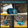 SEESII Electric Car Jack Kit: 5 Ton 12V Hydraulic car Jack with Impact Wrench and Tire Inflator Pump, 17.7 Inch Lift Range 3in1 Floor Jack Lift for SUV MPV Sedan Truck Change Tires Garage Repair(blue)