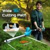 SEESII Pole Hedge Trimmer Cordless: Electric Bush Trimmer Tool for Yard – 16″ Dual-Action Blade, Detachable Telescoping Pole, Dual 4.0Ah Battery, Powerful Branches Cutter for Tree & Shrubs Pruning(Cordless Hedge Trimmer with Pole)