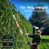 SEESII Pole Hedge Trimmer Cordless: Electric Bush Trimmer Tool for Yard – 16″ Dual-Action Blade, Detachable Telescoping Pole, Dual 4.0Ah Battery, Powerful Branches Cutter for Tree & Shrubs Pruning(Cordless Hedge Trimmer with Pole)