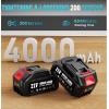 Seesii 1000N.m (738ft-lbs) Cordless Impact Wrench High Torque,1/2″ Brushless Impact Gun w/Two 4.0Ah Battery,Fast Charger, 5 Sockets & Storage Case, Electric Impact Wrench for Car Truck,WH760(Blue)