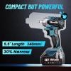 Seesii 3/8″ Cordless Impact Wrench, Power Impact Gun w/Max Torque 330Ft-lbs(450N.m), 4.0Ah Rechargable Battery & 4 Sockets, Compact Power Impact Wrench for Lightduty Work Car Home,WH450