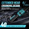 Seesii 3/8″ Long Neck Ratchet Wrench, 40Ft-lbs 6″ Extended Cordless Ratchet Wrench Kit w/ 2×2.0Ah Batteries & Fast Charge, 220RPM Variable Speed Ratcheting Wrench w/ 7 Sockets, RT400B