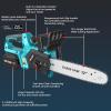 Seesii Battery Chainsaw Cordless 12-inch, Hand Held Chain Saw, 12-in Portable Chainsaw Battery Powered Chain Saws for Trees Wood Cutting, 2 * 5.0Ah Battery and Charger Included, CH1200+