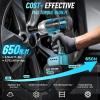 Seesii Cordless Impact Wrench 1/2 inch, High Torque 479 Ft-lbs(650Nm) Brushless Impact Gun,2500RPM w/2×4.0 Battery, 6 Sockets,8 Drill Bits, High Torque Power Impact Driver for Car Home,WH700(650Nm)