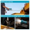Seesii Electric Grease Gun Kit, High Efficiency 10,000 PSI 6.4 oz/min Battery Powered Coldless Grease Gun with 39.4” Hose&LED Light, Quick Release Coupler, 2 * 2.0AH Batteries, Built for Farm, Truck(Blue)