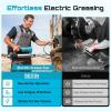 Seesii Electric Grease Gun Kit, High Efficiency 10,000 PSI 6.4 oz/min Battery Powered Coldless Grease Gun with 39.4” Hose&LED Light, Quick Release Coupler, 2 * 2.0AH Batteries, Built for Farm, Truck(Blue)