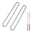 imageSEESII 8 Inch Chainsaw Chain 2 Pack with Sharpening Kit  14quot LP 043quot Gauge 47 Drive Links Compatible with SEESII DL07PS810 DocSmart CS08B and More2 Pack 8 Inch 46DL