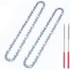 imageSEESII 8 Inch Chainsaw Chain 2 Pack with Sharpening Kit  14quot LP 043quot Gauge 47 Drive Links Compatible with SEESII DL07PS810 DocSmart CS08B and More2 Pack 8 Inch 47DL