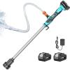 SEESII Cordless Stick Water Transfer Pump, with 4000mAh 21V Battery & Charger, 720GPH, 32FT Head, Handheld Portable Utility Sump Pump Kit with 3/4″ Outlet for Pool/Garden/Pond/RV/Boat Draining(2×4.0Ah Battery Included)
