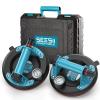 SEESII Suction Cups for Glass Lifting: 8″ Tile Suction Cup Lifter with Pressure Gauge, 250KG Max Load, Heavy Duty Vacuum Lifter for Lifting Large Tile, Granite, Metal, Windows (2-Pack)(8-Inch w/ Pressure Gauge (2pcs))