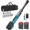 Seesii 3/8″ Cordless Electric Ratchet Wrench, 60 ft-lbs (80Nm) High Torque, 21V Max, 2×2.0Ah Batteries, 0–300 RPM Variable Speed, Fast Charger, 10–17mm Socket Set, Extension Bar & Carry Case(3/8 inch Extended)