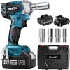 Seesii 3/8″ Cordless Impact Wrench, Power Impact Gun w/Max Torque 330Ft-lbs(450N.m), 4.0Ah Rechargable Battery & 4 Sockets, Compact Power Impact Wrench for Lightduty Work Car Home,WH450