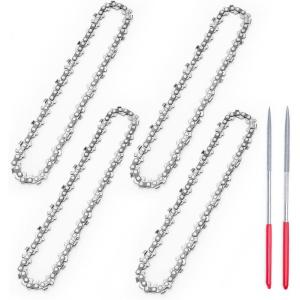 SEESII 8 Inch Chainsaw Chain 2 Pack with Sharpening Kit – 1/4″ LP .043″ Gauge 47 Drive Links, Compatible with SEESII DL07/PS810, DocSmart CS08B, and More(4 Pack 6 Inch 37DL)