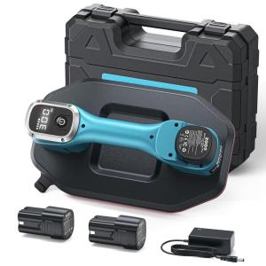 SEESII Glass Suction Cup Lifter, Electric Tile Suction Cups Tool, 300KG Max Load, 2X 2000mAh Batteries, Digital Display, Heavy Duty Glass Sucker Lifter for Lifting Large Tile/Ceramic/Floor(1Pc-11.8 Inch- 16.8V Lifter)