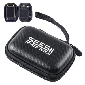 Seesii 4 Inch Protective Case for NanoVNA-H4 & TinySA Ultra: EVA Hard Shell Storage Pouch with Custom Foam for Antenna/Spectrum Analyzer, Waterproof Shockproof Design with Carry Strap(2.8 inches (case size))