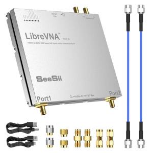 Seesii LibreVNA 2.0 100kHz-6GHz Vector Network Analyzer, NanoVNA Antenna Analyzer USB Based Full 2-Port with External Reference Input/Output,6-Layer PCB Design Measure Full S-Parameters(2022 Version)