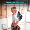 Seesii Cordless Rotary Hammer Drill, Battery Power Hammer with 2×4.0Ah Batteries SDS-Plus Change Adapter Including 3 Drill Bits, Flat/Point Chisels Lightweight Electric Hammer Drill for DIY projects
