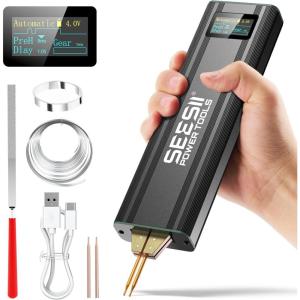 SEESII Battery Spot Welder: Spot Welder for Lithium Batteries, Mini Battery Welder with Built-in Rechargeable Battery, Spot Welding for 0.1-0.2mm Nickel Sheets/Iron/Stainless Steel Sheets