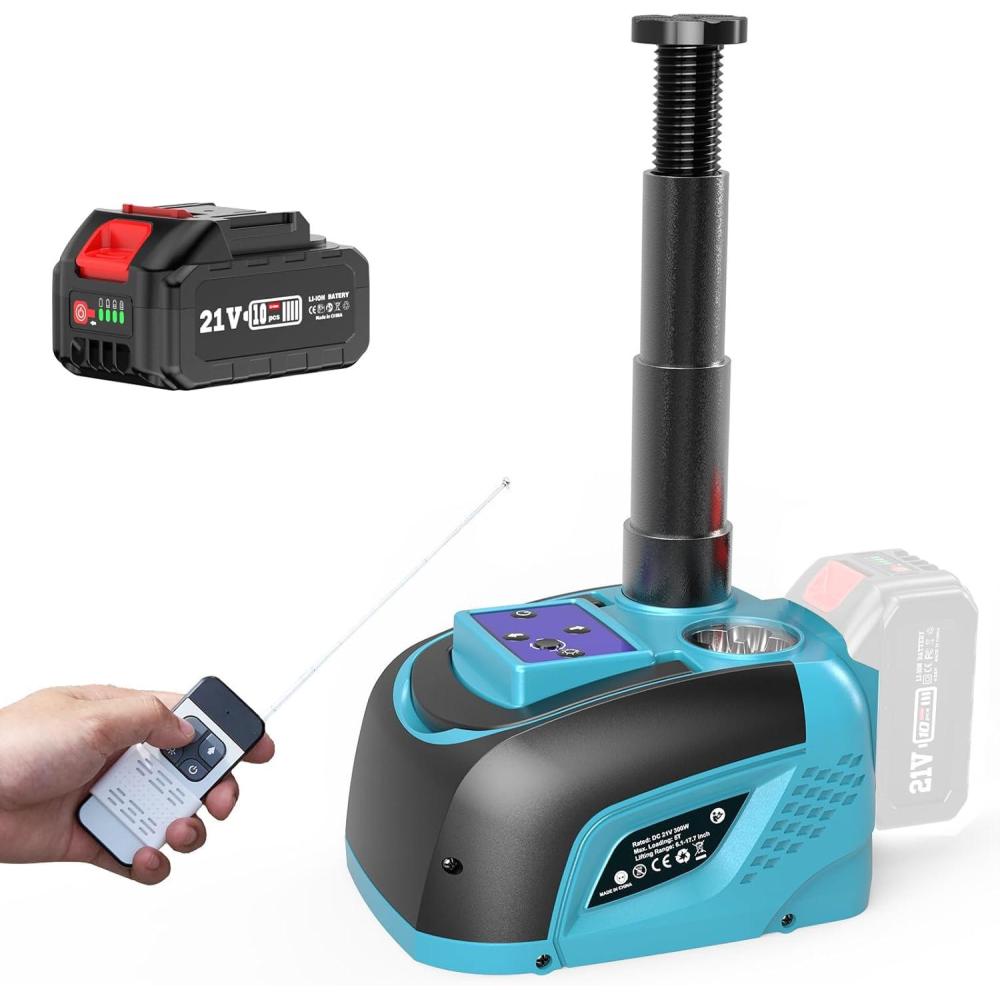 image:imageSeesii Electric Car Jack BatteryPowered 5Ton 21V Cordless Car Hydraulic Jack with 40Ah Battery amp Remote Control Portable Emergency Tire Change Tool for SUV Sedan Vehicle MPV Pickup Truck Repair