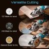 Seesii Mini Circular Saw with Laser Guide,4.8A 4000 RPM Compact Corded Circular Saw with Rip Guide,3 Blades (4-1/2″) for Wood,Soft Metal,Tile,Plastic Cutting,Max Cut Depth 1-11/16″(90°),1-1/8″ (45°)(4-1/2″ corded)