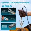 Seesii Grease Gun Accessory Kit, Includes Quick-Release Coupler, 90 Degree Grease Gun Coupler Adapter, 12 Inch Flexible Hose, 2 Grease Needle Tips for Easy Greasing Narrow, Tight & Deep Spaces, GR04P(Standard Kit (with Needle Tips))