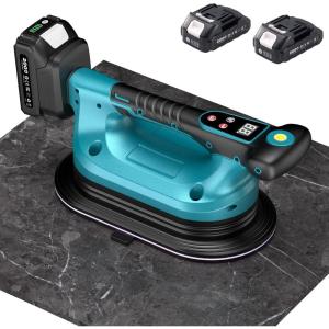 SEESII Tile Vibration Tool 160mm: Vibration Leveling Machine 10-Hours Long Lasting, Tile Vibrator With 12 Speeds For Laying Floor Wall Larger Tiles(6″X6″ – 48″X48″), Tile Installers DIYer (KP-160B)(285mm)