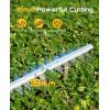 SEESII Cordless Pole Hedge Trimmer: Electric Bush Trimmer with 20″ Dual-Action Blade, 2×4000mAh Battery, 8Ft Telescopic Pole, Adjustable Rotating Head, Battery Powered Hedge Clipper for Shrub Trimming