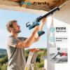 SEESII Electric Caulking Gun 29oz, Cordless Caulk Gun with 2x 2000mAh Battery, Stepless Speed, Anti-Drip, Led Light, Battery Powered Caulking Gun for Filling, Sealing(29oz)