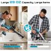 SEESII Electric Caulking Gun 29oz, Cordless Caulk Gun with 2x 2000mAh Battery, Stepless Speed, Anti-Drip, Led Light, Battery Powered Caulking Gun for Filling, Sealing(29oz)