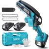 Seesii 6-inch Mini Chainsaw Cordless and 12000PSI Electric Grease Gun Kit