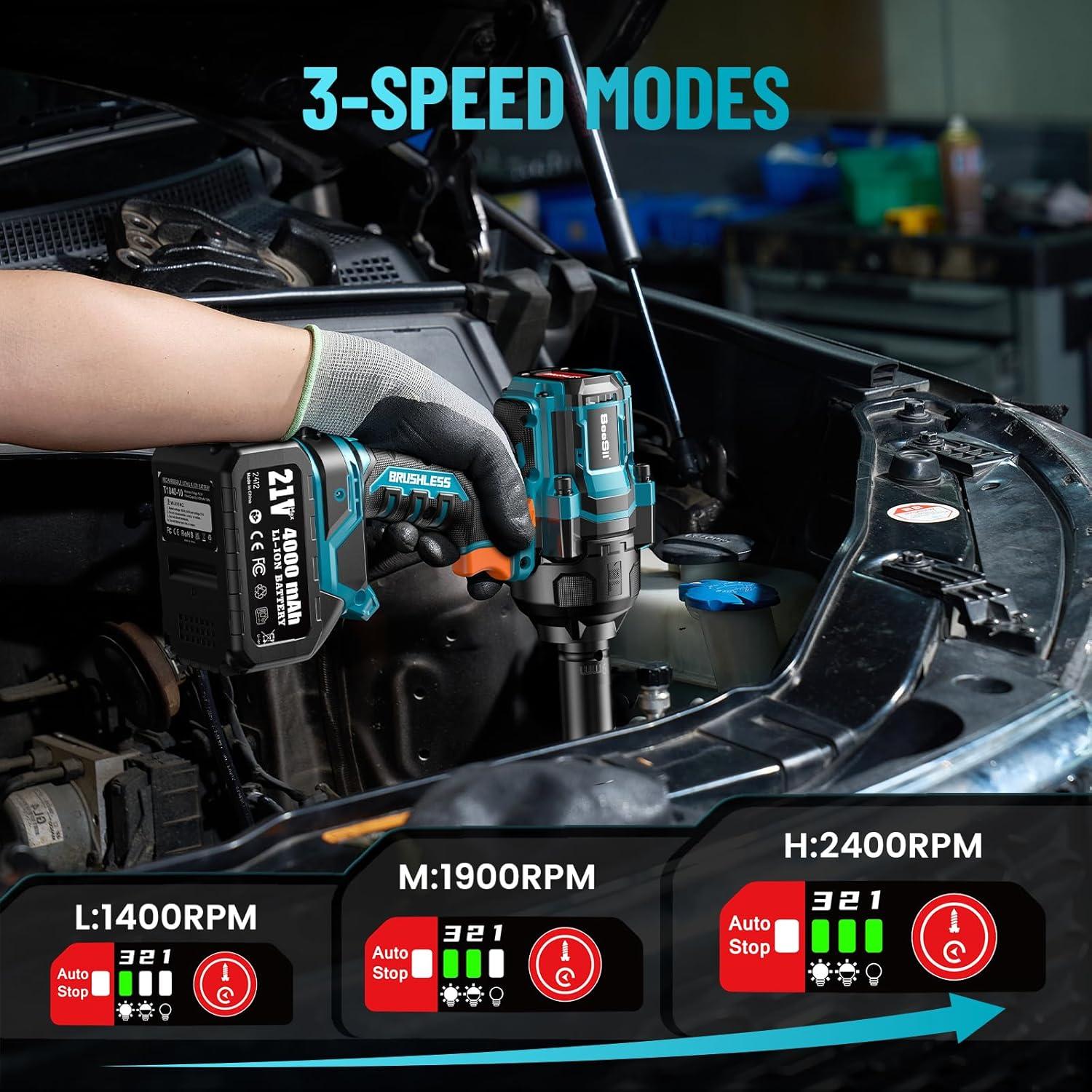 image:imageSEESII 2in1 Electric Pole Saws for Tree Trimming amp Impact Wrench 886 FTLBS1200Nm