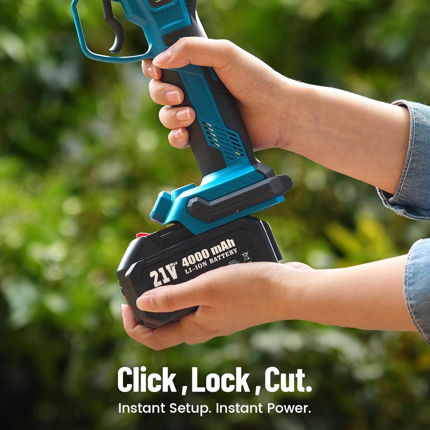 image:imageSeesii Electric Pruning Shears for Gardening 18 Cutting Cordless Power Pruner Brushless Motor Dual 40Ah BatterySeesii Mini Chainsaw Cordless 6inch